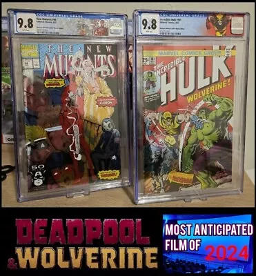Buy Hulk #181 New Mutants #98 CGC 9.8 🔥 Comic Con 🌟 Foil ☠️ Wolverine Deadpool ☠️ • 365.99£