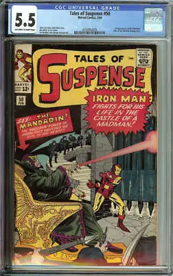 Buy Tales Of Suspense #50 Cgc 5.5 Ow/wh Pages // 1st Appearance Of The Mandarin 1964 • 357.50£