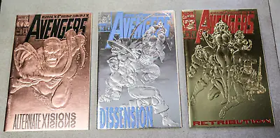 Buy The Avengers #360 363 366 Bronze Silver Gold Foil Covers Lot 1993 Marvel Comics • 11.06£