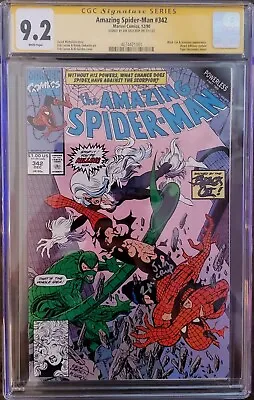Buy The Amazing Spider-Man #342; SS CGC 9.2 Signed Jim Salicrup; 1990; Copper Age • 160.12£