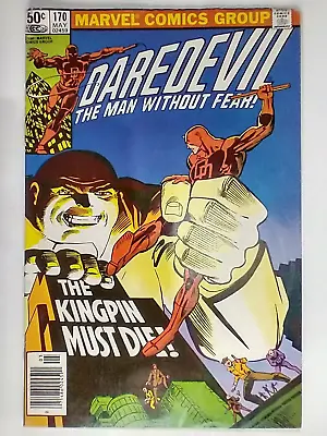 Buy Marvel Comics Daredevil #170 1st Kingpin In Daredevil, Name Wilson Fisk Revealed • 36.13£