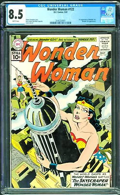 Buy Wonder Woman #122 (DC, 1961) CGC 8.5 WHITE PAGES . 1st App. Of Wonder Tot • 342.99£