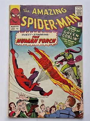 Buy Amazing Spider-man #17 Vg- (3.5) October 1964 Green Goblin Marvel Comics ** • 199.99£