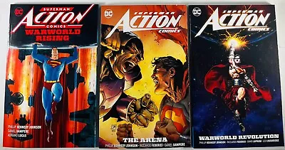 Buy Lot Of 3 Superman Action Comics Vol 1,2,3 Tpb / Gn 2022 War World Arena Msrp $57 • 23.71£