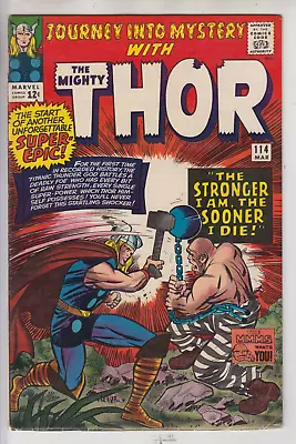 Buy Journey Into Mystery # 114  Rare Defect  Thor Key 1st Absorbing Man Cents  1965 • 59.95£