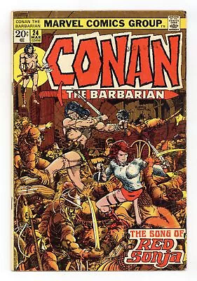Buy Conan The Barbarian #24 VG- 3.5 1973 1st Full Red Sonja Story • 62.59£