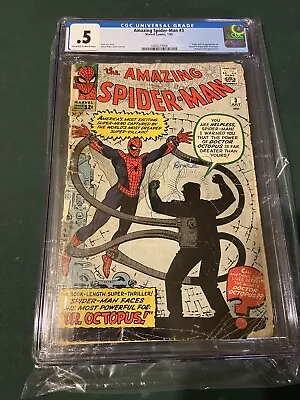 Buy AMAZING SPIDER-MAN (1963) #3 CGC 0.5 1st APPEARANCE OF DOCTOR OCTOPUS • 789.82£
