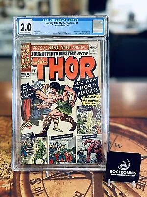 Buy Journey Into Mystery Annual #1 Cgc 2.0 Thor 1st Hercules Zeus Jack Kirby 1965 Mp • 158.12£