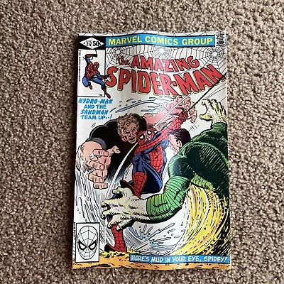 Buy The Amazing Spider-man #217 1981 Marvel Comics Sandman And Hydro-man Team Up • 23.70£