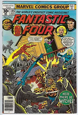 Buy Fantastic Four 185 1977 VF 8.0 Perez-c/a Agatha Harkness/1st Witches Of Salem • 12.04£