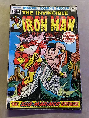 Buy Iron Man #54, Marvel Comics, 1973, 1st Appearance Madame MacEvil FREE UK POSTAGE • 60.99£