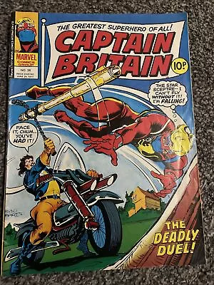 Buy Captain Britain #38 Marvel Uk Weekly Last Issue • 6£