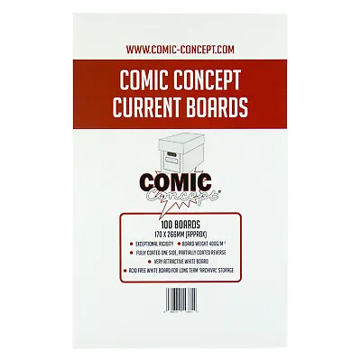 Buy Comic Concept Acid Free Comic Backing Boards -- CURRENT Size -- Great Value!! • 6.99£