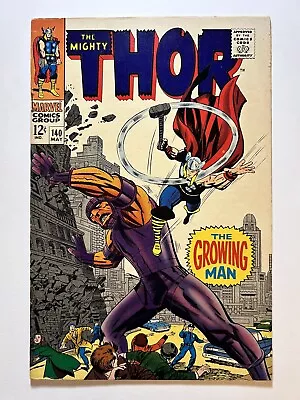 Buy THE MIGHTY THOR #140 (1966) 1st App Growing Man! Kang! Jack Kirby! High Grade! • 23.99£