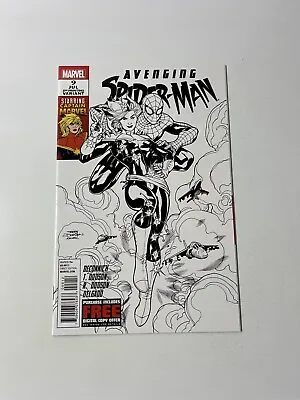 Buy Avenging Spider-Man #9 2nd Print 1st Captain Marvel Comics 2012 Sketch Cover • 47.32£