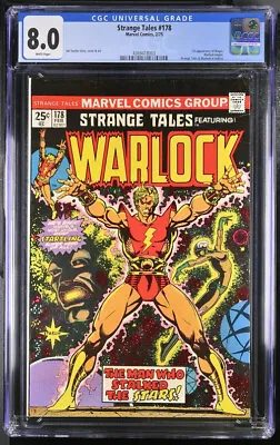 Buy STRANGE TALES #178 (Magus 1st App, Warlock Begins) CGC 8.0 Marvel Comics 1975 • 118.59£