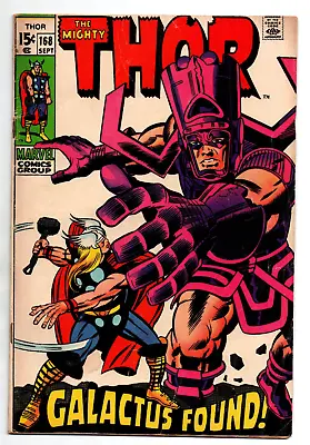 Buy The Mighty Thor #168 - Origin Of Galactus - KEY - 1969 - VG • 39.97£