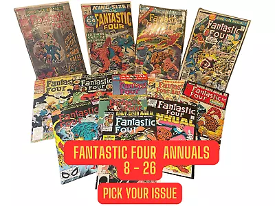 Buy 1970-1993 Marvel Comic FANTASTIC FOUR ANNUAL (1st Series) #8-26 PICK YOUR ISSUE • 11.85£