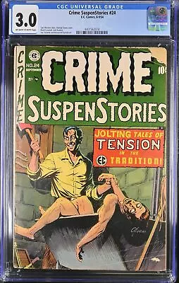 Buy Crime Suspenstories #24 CGC GD/VG 3.0 Off White To White EC George Evans Cover! • 354.98£