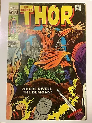 Buy Thor #163/Silver Age Marvel Comic Book/VG-FN • 26.72£