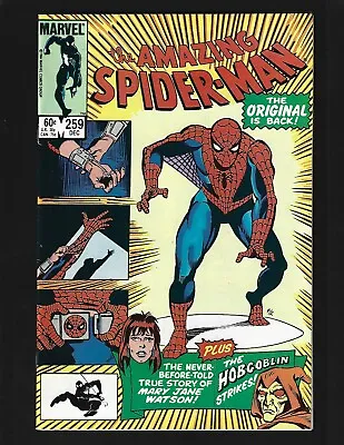 Buy Amazing Spider-Man #259 VFNM Origin Mary Jane Hobgoblin She-Hulk Fantastic Four • 16.56£