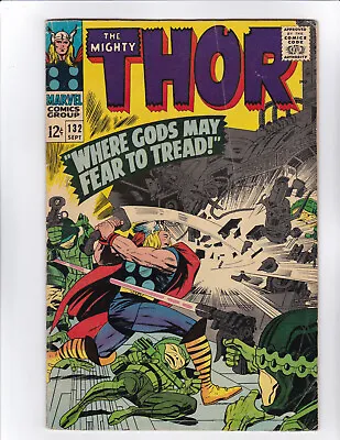 Buy Thor #132 1st Appearance Ego The Living Planet! Jack Kirby Stan Lee Marvel 1966 • 25.54£