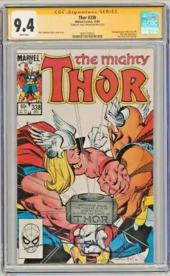 Buy Thor #338 CGC SS 9.4 SIGNED Walt Simonson Cover Story & Art 2nd Beta Ray Bill • 126.38£
