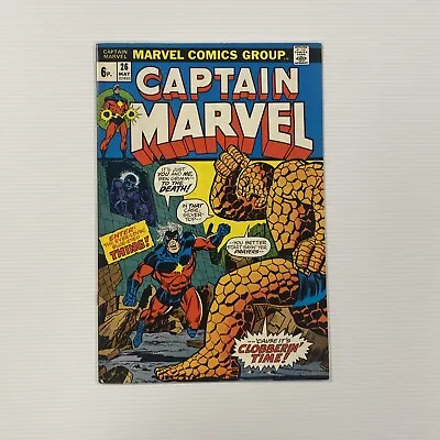 Buy Captain Marvel #26 1973 FN+ 2nd App & 1st Thanos Cover • 66£