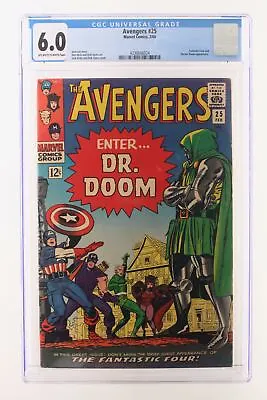 Buy Avengers #25 - Marvel Comics 1966 CGC 6.0 Fantastic Four And Doctor Doom Appeara • 188.96£