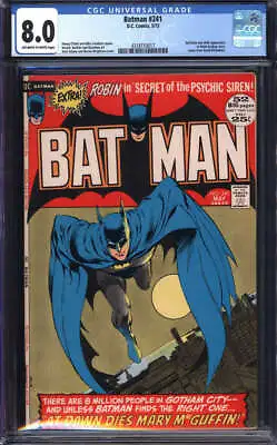 Buy Batman #241 Cgc 8.0 Ow/wh Pages // Neal Adams Cover Art Dc 1972 • 308.07£