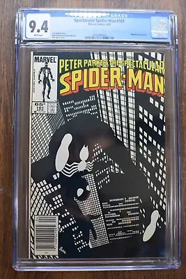 Buy Spectacular Spider-Man 101 CGC 9.4 1985 Black Suite RARE NEWSSTAND! White Pages! • 122.21£