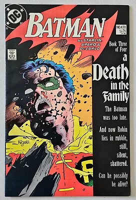 Buy Batman #428 Dc Comics Book 3 A Death In The Family Very Fine/near Mint 9.0 1988 • 27.80£