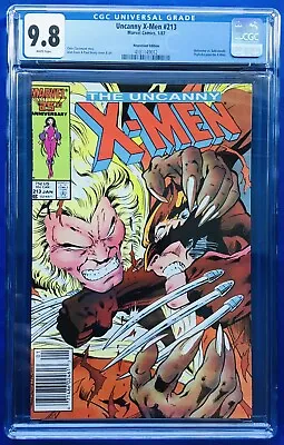 Buy Uncanny X-Men #213 (1987) Wolverine Vs Sabretooth; Newsstand; CGC 9.8 White Pgs • 237.48£