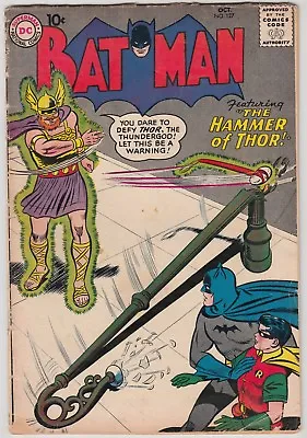 Buy Batman #127, 1959 Dc Comics, Vg Condition, Batman Meets Thor • 124.54£