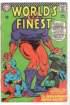 Buy 1965 DC Vintage Comic Book Batman World's Finest #158 VG Condition • 6.40£