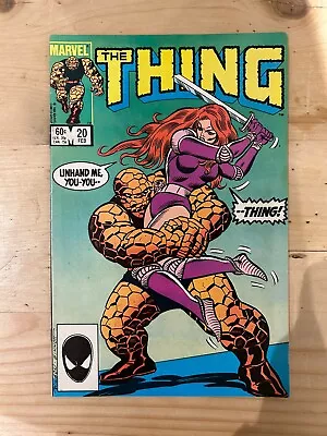 Buy Marvel Comics THE THING #20 February 1985 Fantastic Four Hero VG See Pics • 4.95£