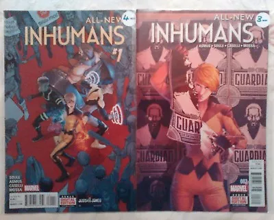 Buy All-New Inhumans #1,2,4,6,8 - Marvel Comics 1st Prints (5 Comics) • 9£