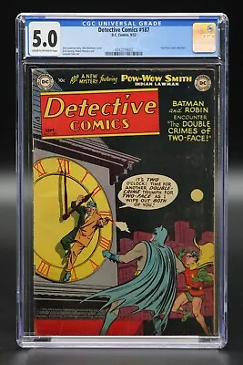 Buy Detective Comics (1937) #187 Two-Face Cover CGC 5.0 Blue Lbl Cream To OW Pages • 1,185.44£