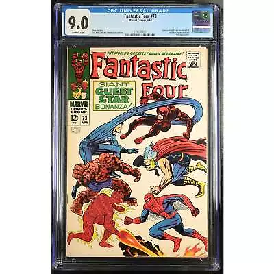 Buy Fantastic Four #73 Marvel Comics Daredevil Spider-Man Thor CGC Graded 9.0 • 237.18£