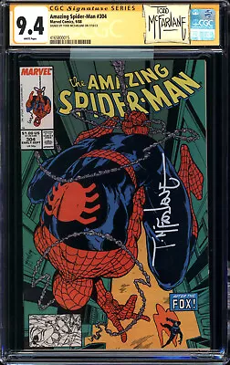 Buy Amazing Spider-man #304 Cgc 9.4 Ss Todd Mcfarlane White Cgc #4165800015 • 152.01£