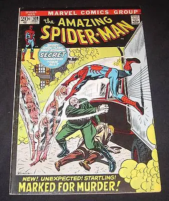 Buy AMAZING SPIDER-MAN #108 FN/VF (7.0) 20¢ Cover Marvel Comic • 23.99£