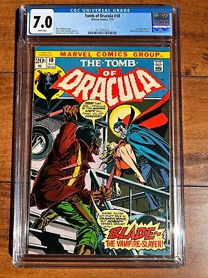 Buy Tomb Of Dracula 10 - Cgc F/vf 7.0 - 1st Appearance Of Blade (1973) • 830.14£