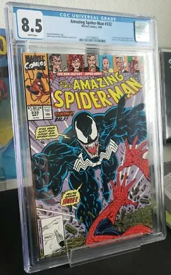 Buy Amazing Spider-Man 332 CGC 8.5- 1st Larsen Venom Depicted W/long Tongue & Drool  • 51.47£