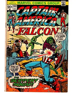Buy Captain America #163 - The Serpent Squad Guest Stars In - Beware Of Serpents! • 7.19£
