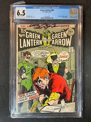 Buy Green Lantern 85 CGC 6.5 1971 Signed Neal Adams On Slab Green Arrow Drug Issue • 197.11£