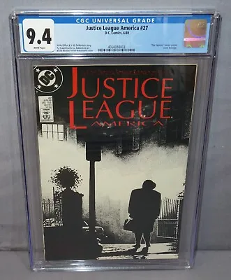 Buy JUSTICE LEAGUE AMERICA #27 (Exorcist Movie Poster Cover Homage) CGC 9.4 NM 1989 • 48.25£