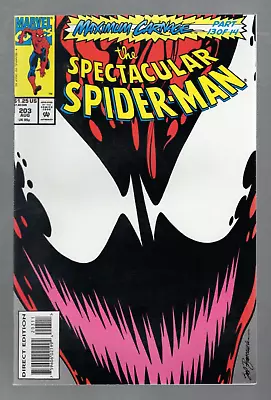 Buy Spectacular Spider-Man #203 Marvel 1993 Direct NM- 9.2 • 42.22£