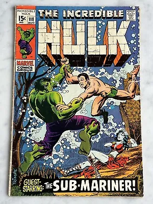 Buy Incredible Hulk #118 VG 4.0 - Buy 3 For FREE Shipping! (Marvel, 1969) • 13.04£