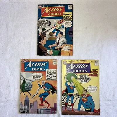 Buy Lot Of 3-Silver Age Action Comics 250, 251, 254….(1959)….VERY NICE!!!! • 493.54£