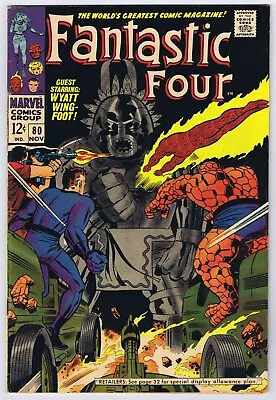 Buy Fantastic Four #80 Very Good Off White Pages 1968 Marvel Comics Wyatt Wingfoot • 30.34£